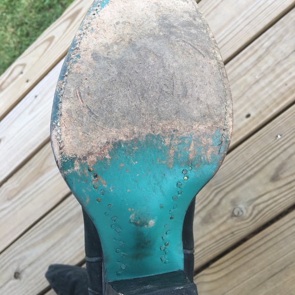 Lane Black and Turquoise Cowgirl Boots - Picture 7 of 9